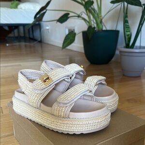 Steve Madden Cream Platform Sandals